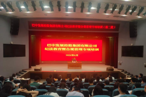 严守纪法底线 夯实合规根基——巴中发展集团开展第二批纪法教育暨合规管理专项培训
