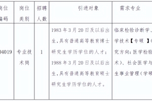 [人才引进] 解决编制+安家补助，巴中市中心血站2026年上半年引进人才即将开始报名！