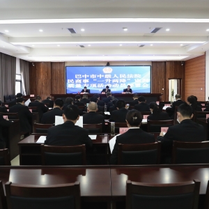 巴中中院召开民商事“一升两降”审判质量专项活动动员部署会 ... ...