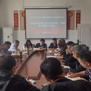平昌县疾控中心 开展 “加强作风建设，勇于担当作为”主题党日活动