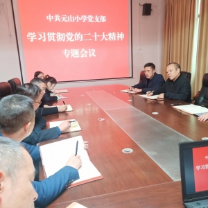 平昌县元山小学党支部：组织党员集中学习二十大报告