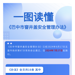 一图读懂《巴中市窨井盖安全管理办法》