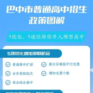 关注丨巴中市2025年普通高中招生政策出炉！