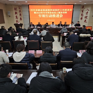 巴中市召开就业促进和劳动保护工作联席会暨2025年今冬明春农民工服务保障专项行动推进会