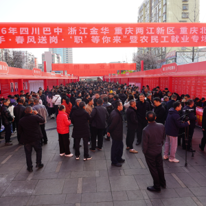 巴中市举行2026年四川巴中 浙江金华 重庆两江新区 重庆北碚“四地携手·春风送岗·‘职’等你来”暨农民工就业专场招聘会