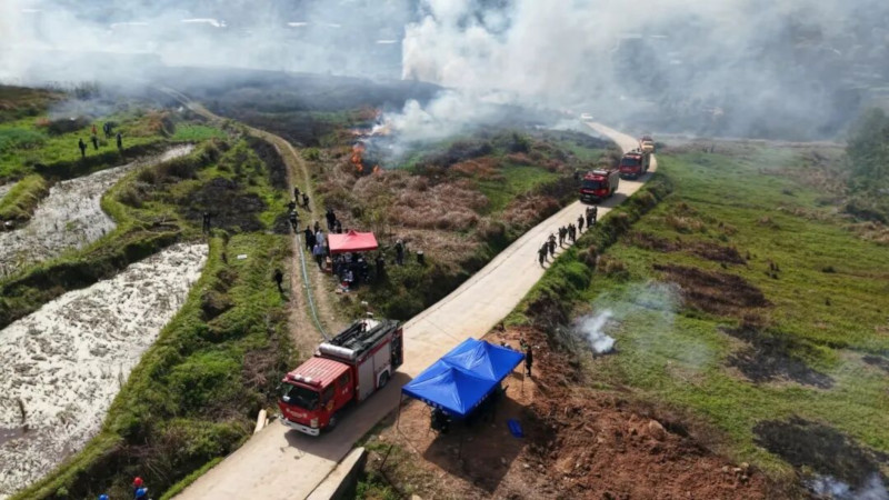 平昌县开展2026年森林火灾“双盲”应急演练